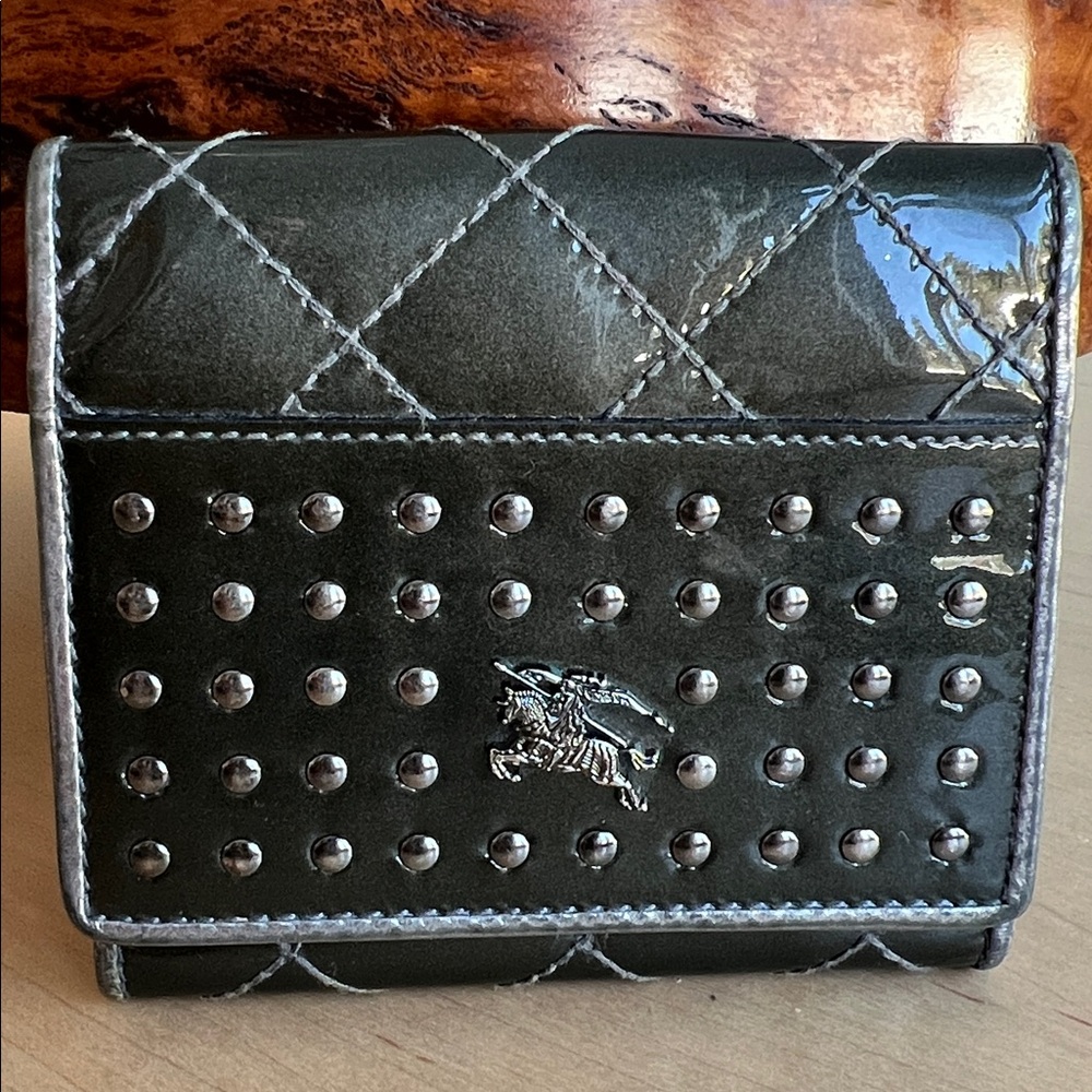 BURBERRY Quilted Patent Leather Wallet